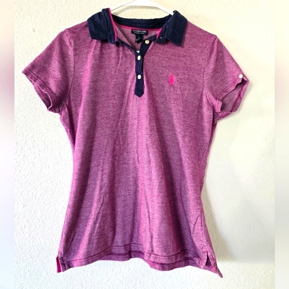 U.S. Polo Assn. Tops - Us. Polo Assn Womens Short Sleeve Tee Shirt Size Large, color Purple & Blue